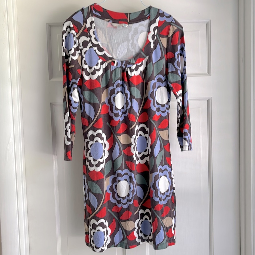 Boden floral knit tunic 3/4 sleeve
